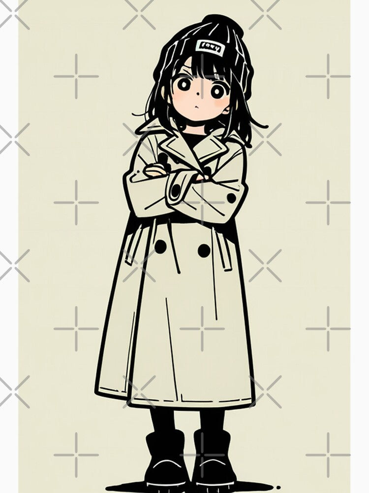 Fashion - Man in Beige Trench Coat Beanie Streetwear Anime by AnimeShin