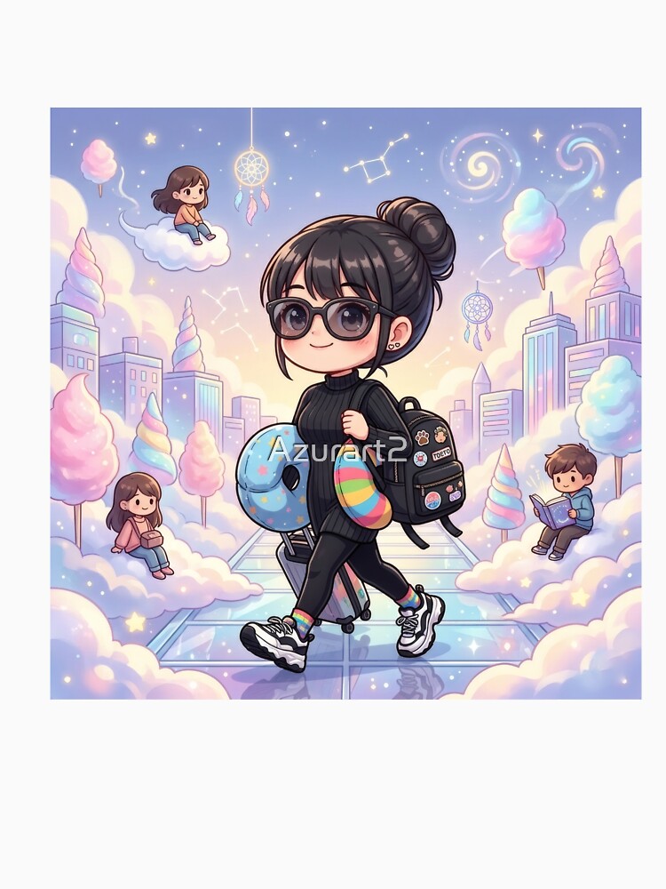Dreamy Chibi Girl Travel Aesthetic by Azurart2