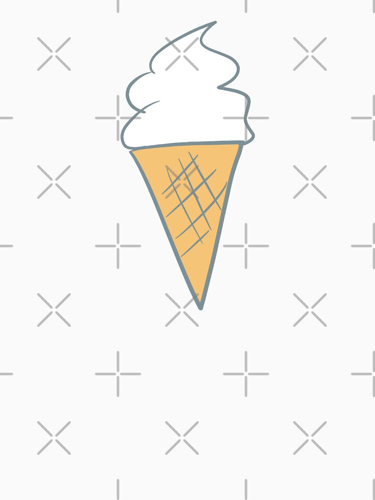 Soft-Serve Cartoon Style Vanilla 99 Ice Cream by Karen Ekdahl