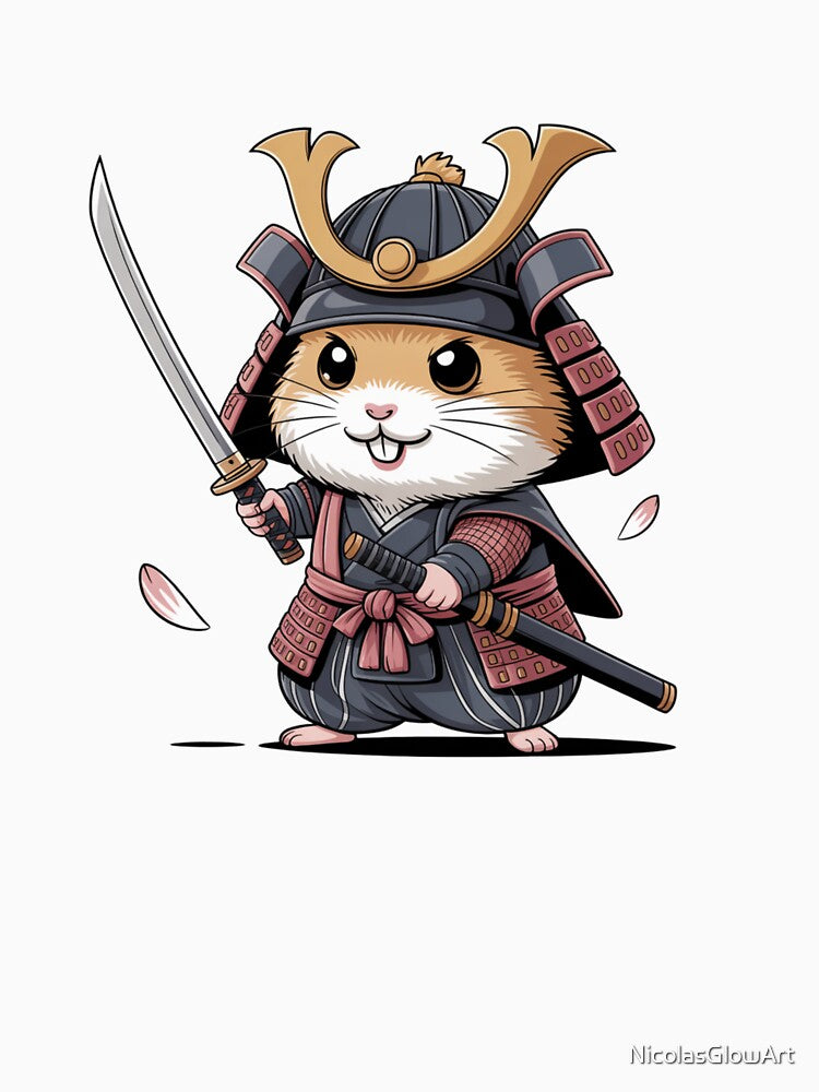Kawaii Samurai Hamster by NicolasGlowArt