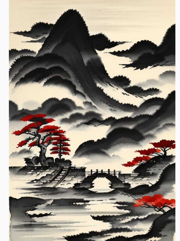 chinese landscape by Avril Rivers