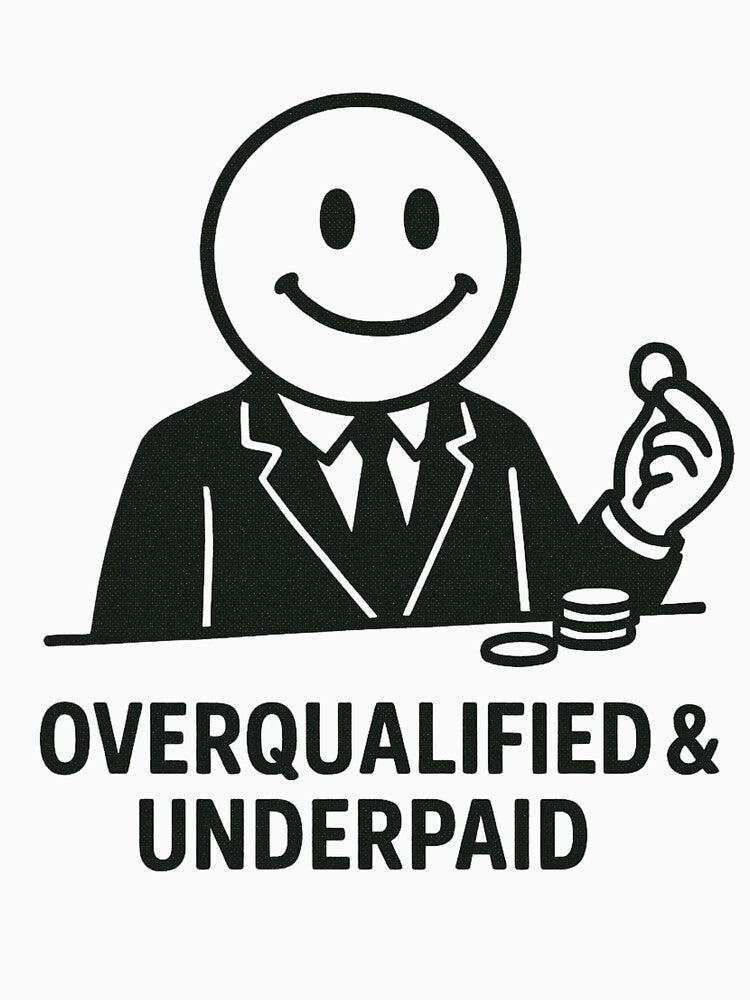 Smile Man - Overqualified & Underpaid by Proxy Designs