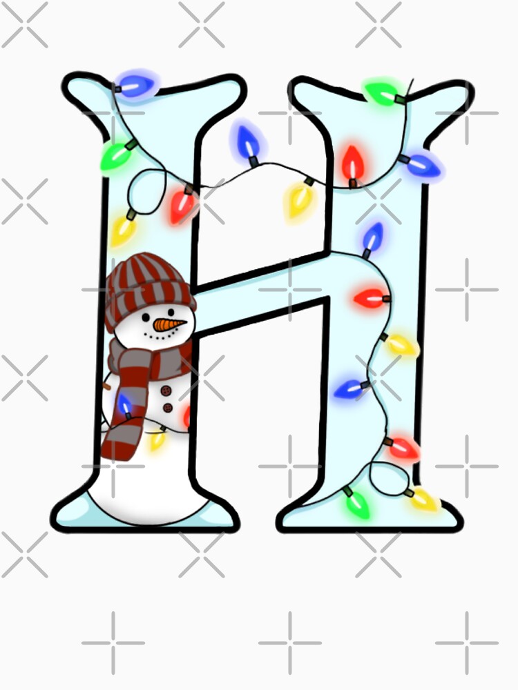Holiday themed letter H by Artistkhg