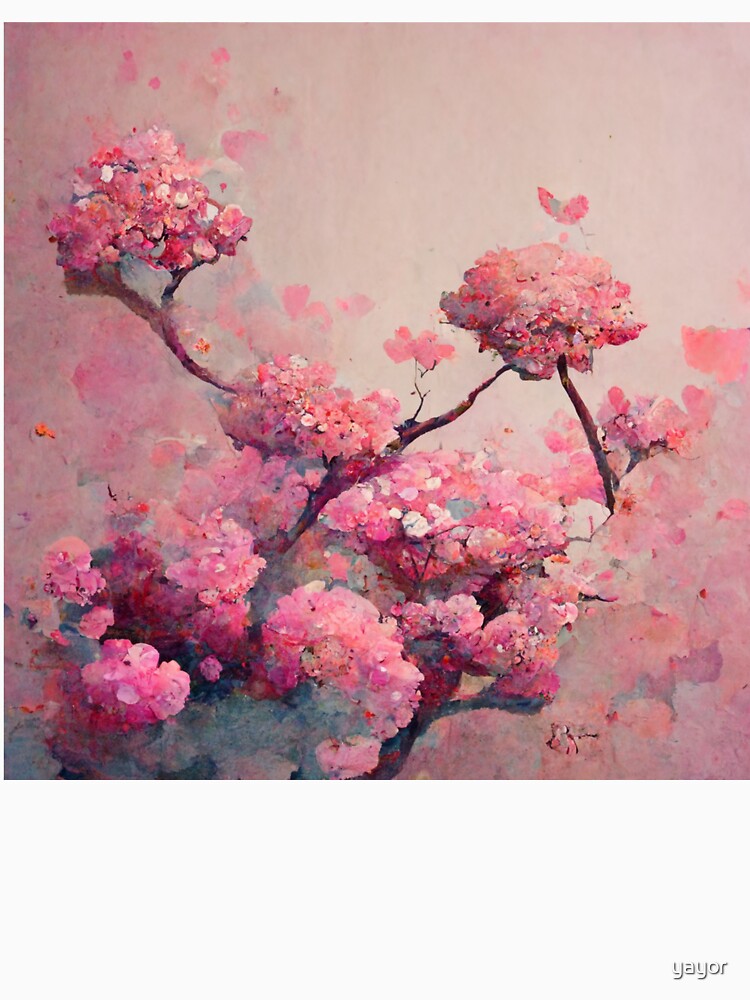 pink cotton branches by yayor