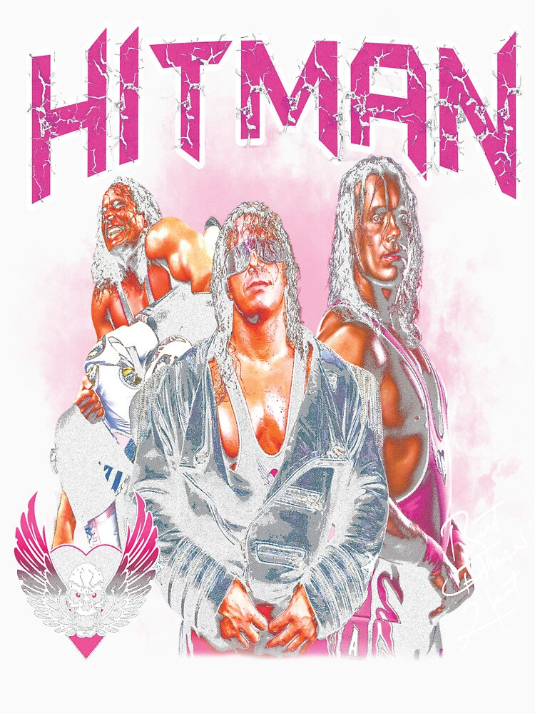 Wrestling Icon Bret Hart Vintage Retro Design by Dznshp0314