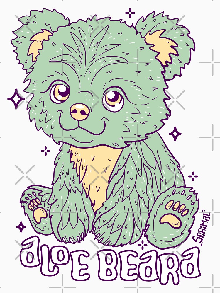 Aloe Beara - Whimsical Aloe Vera Bear Illustration by SPIRIMAL