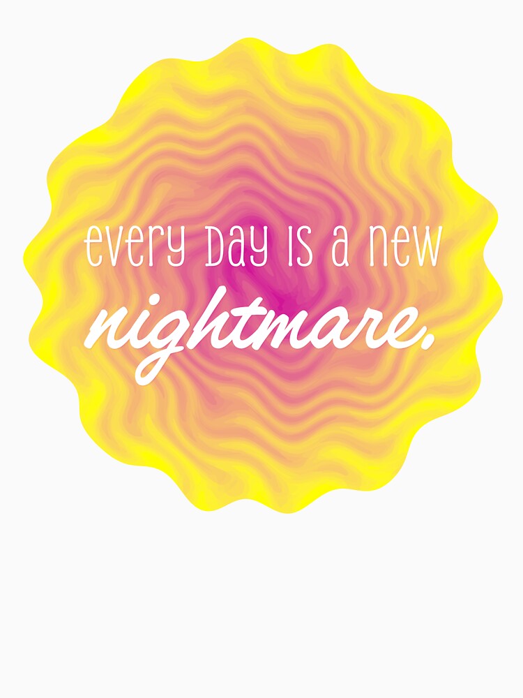 Every Day Is a New Nightmare - Pink and Yellow Swirl by sillyjess
