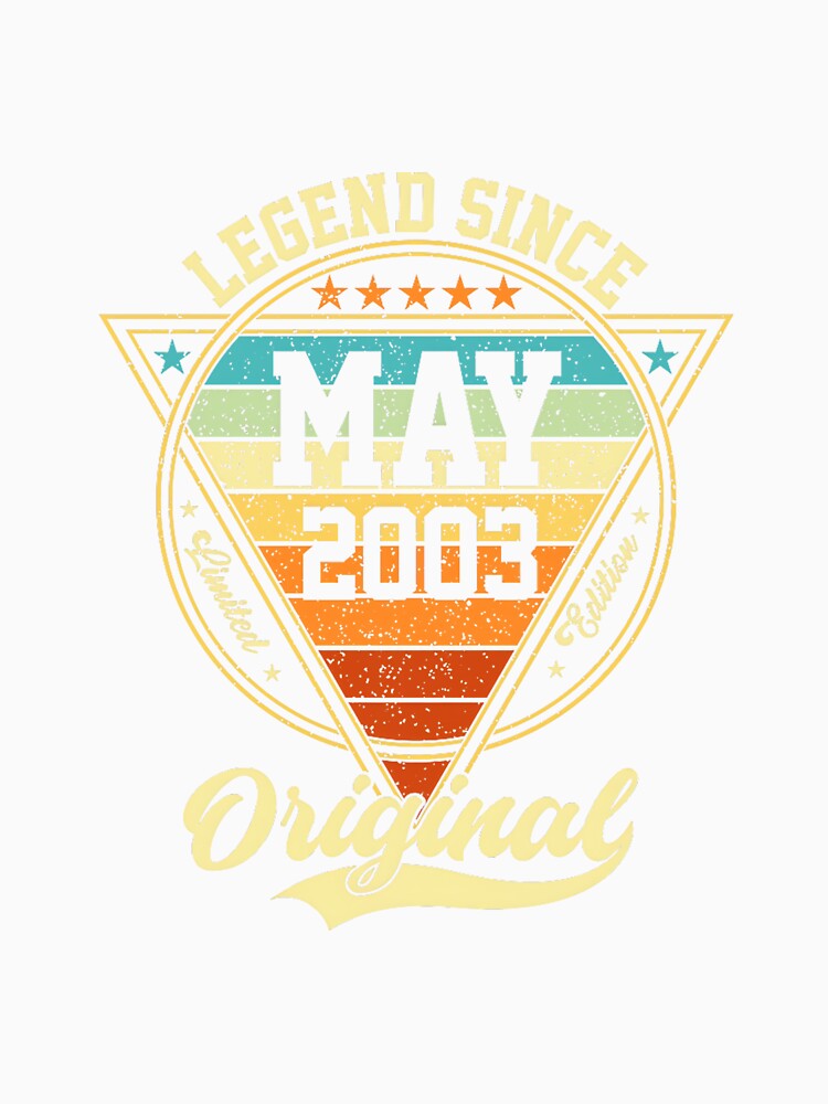 Vintage 23rd Birthday Legend Since May 2003 Premium Tri-Blend by SylviaYLaughlin