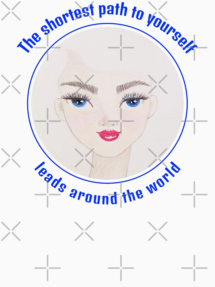 "The shortest path to yourself" cute travel design by CoolCleverCute by CoolCleverCute
