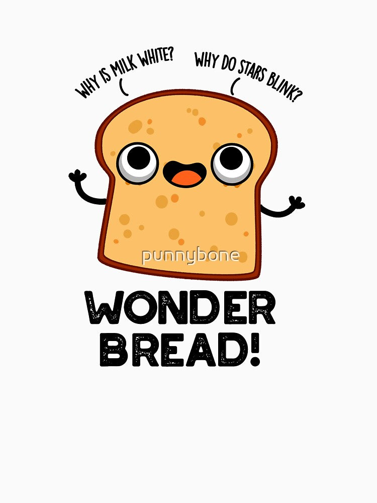 Wonder Bread Funny Food Pun by punnybone