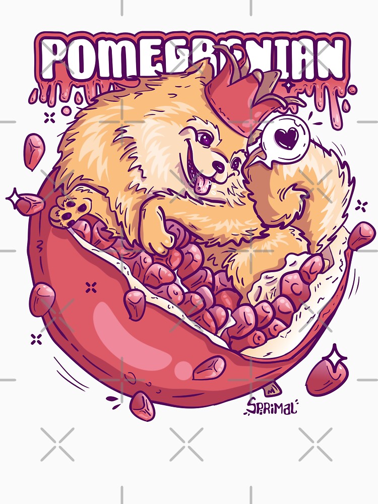 Pomeranian pomegranate pun Pomegranian by SPIRIMAL