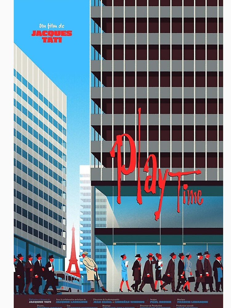 Playtime Jacques Tati vintage Poster by sophiejashing
