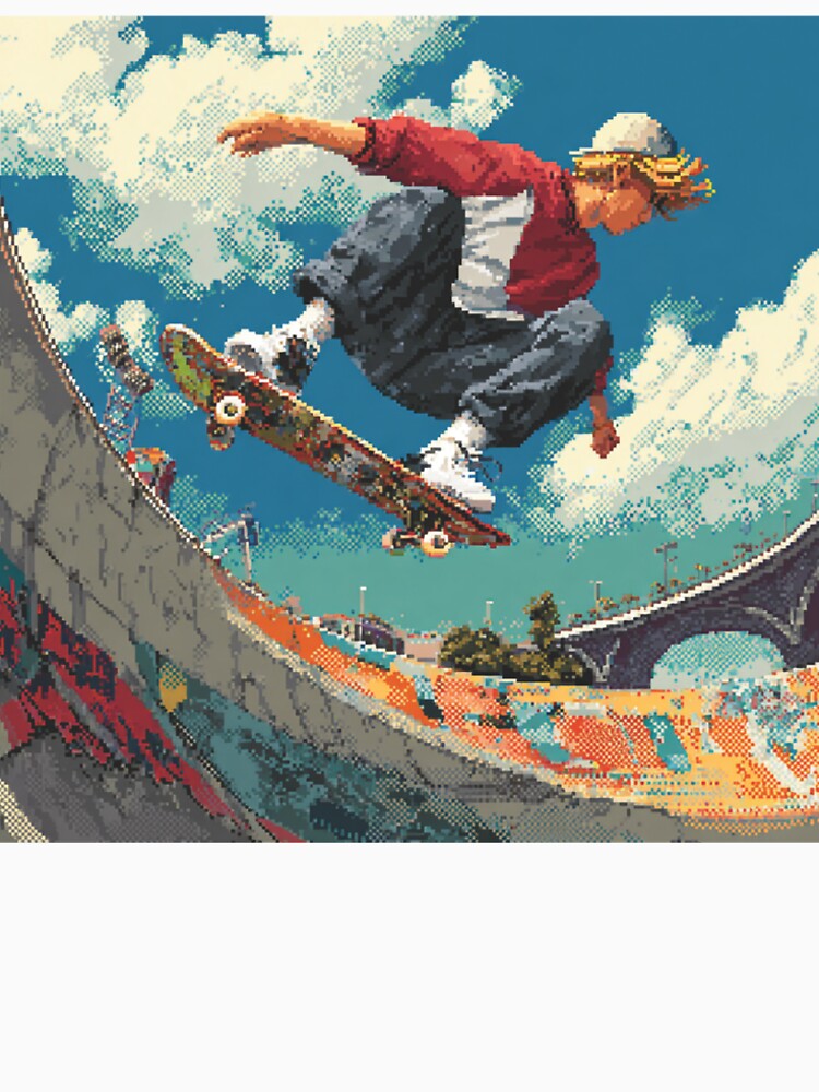 Pixel Skate Legends – Retro Skateboarding Artwork by Pixel8Prints