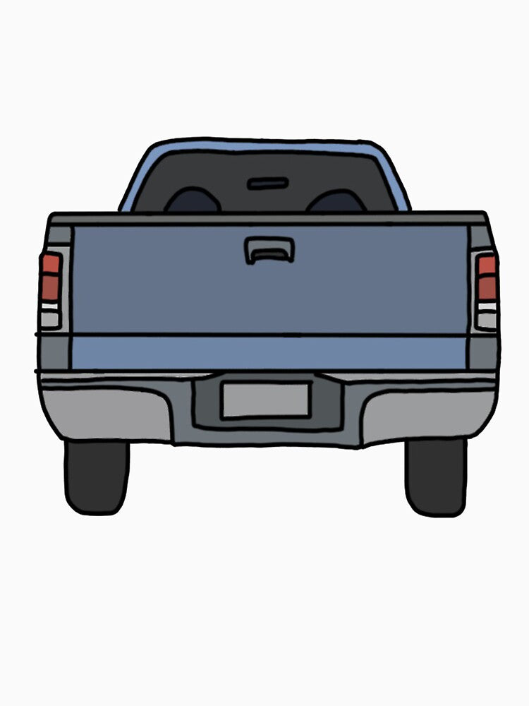 blue pickup truck butt meme, blue pickup truck butt stickers, blue pickup truck butt shirt For Mom Dad Kids by yota habi