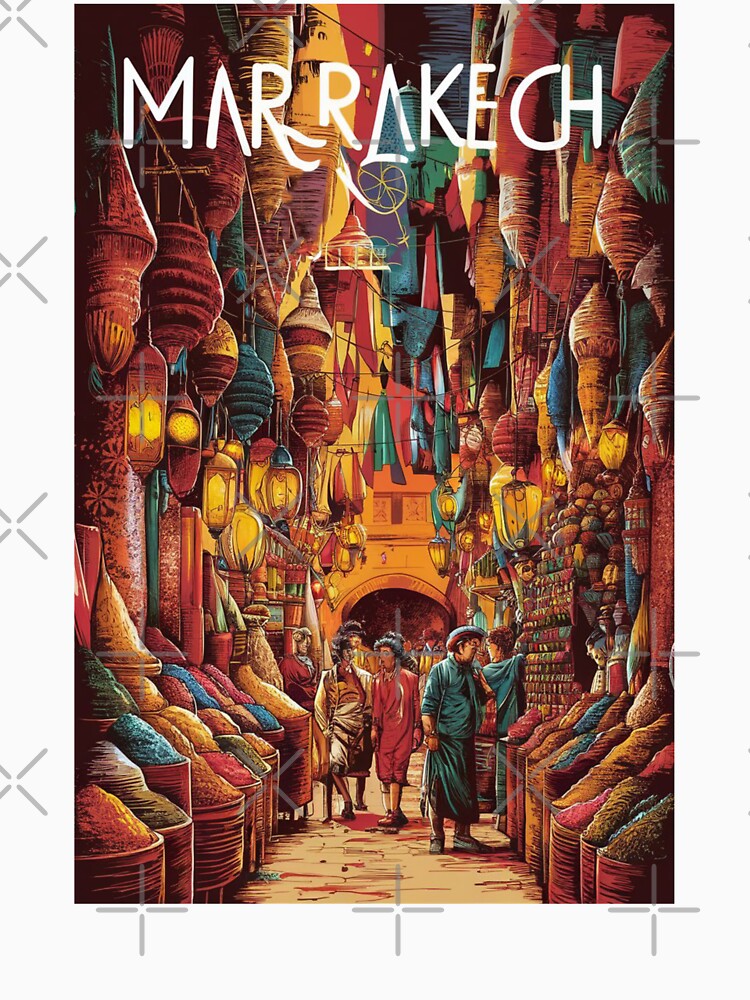 Marrakech Vintage Travel Poster by TravelerRat