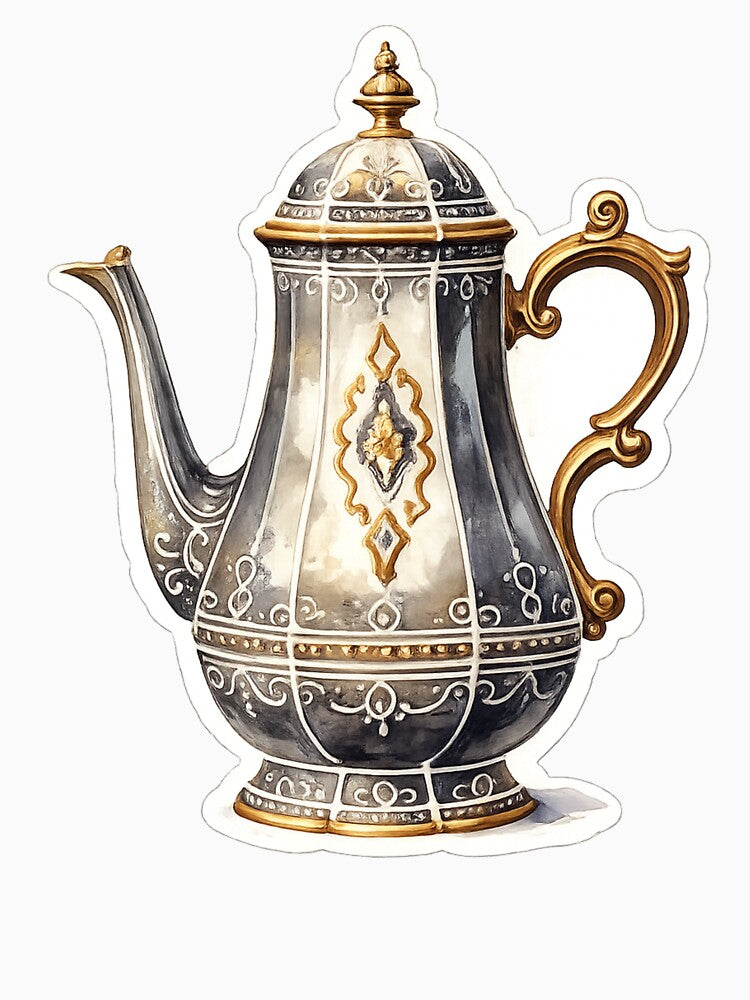 Collectible decorative teapot sticker by LiriosLand