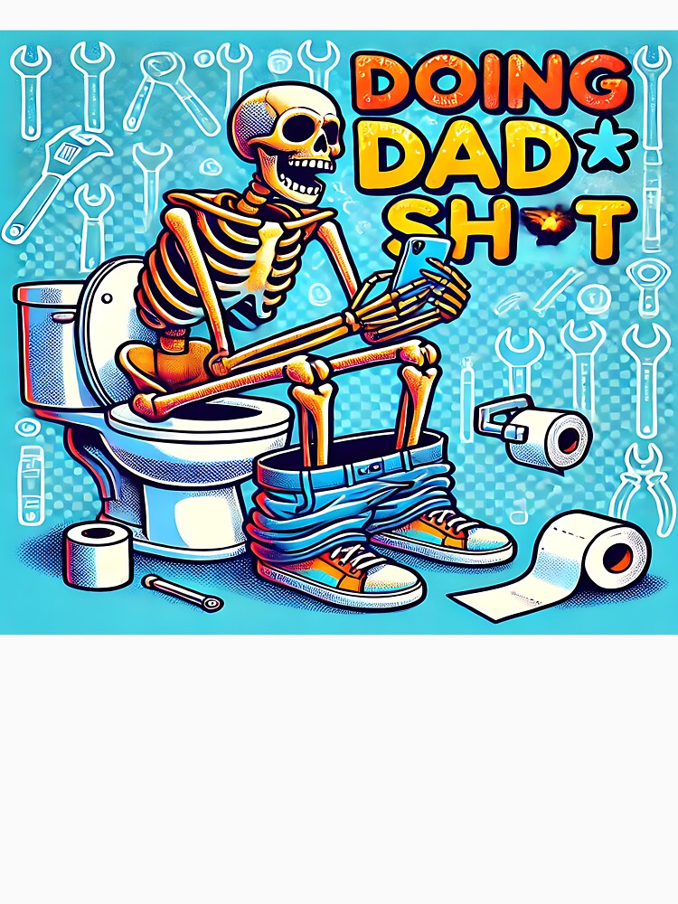 Humorous Skeleton Doing Dad Duties by islandboy86