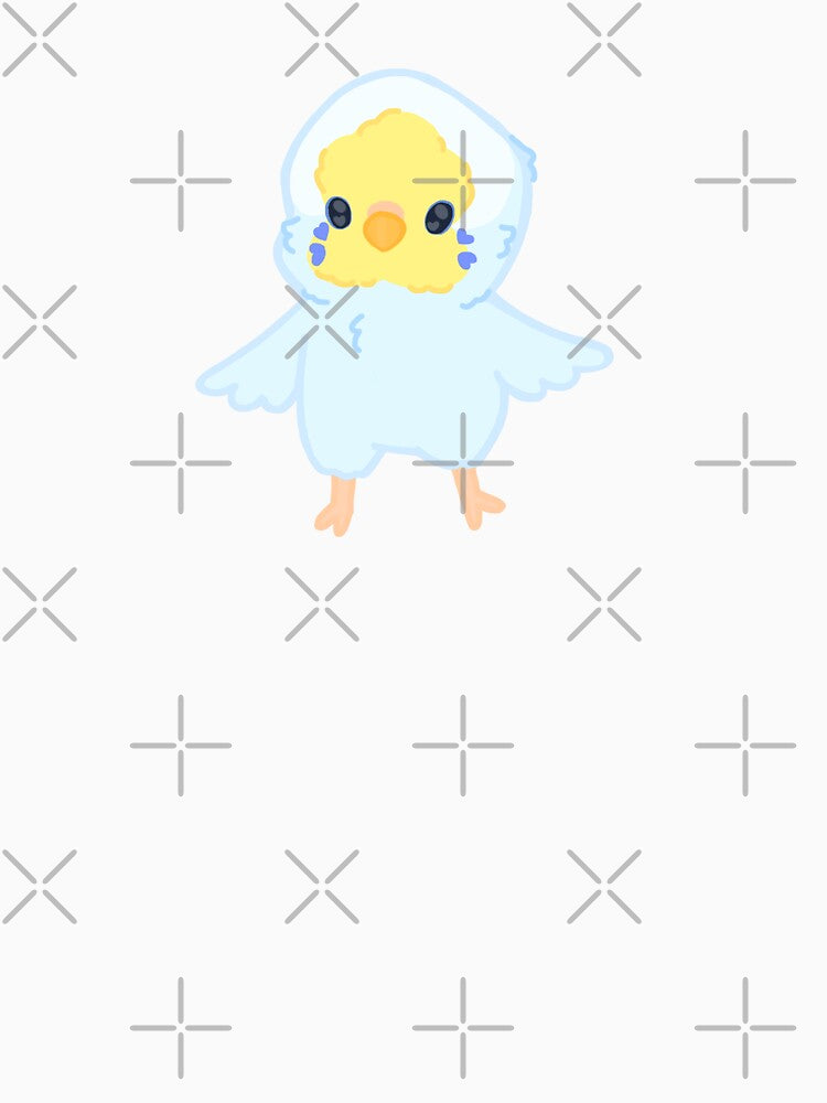 Kawaii chubby budgie - yellow face blue parakeet by parakeetie397