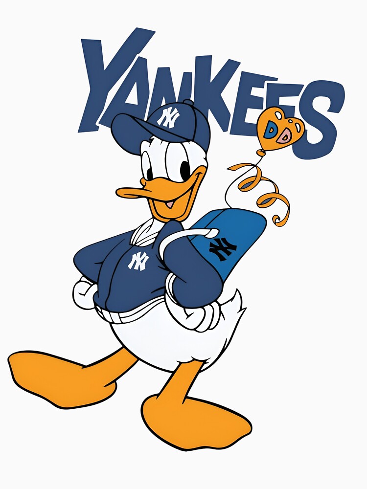 Donald Duck Yankees Baseball Fan Retro Cartoon by MindrootEchoart