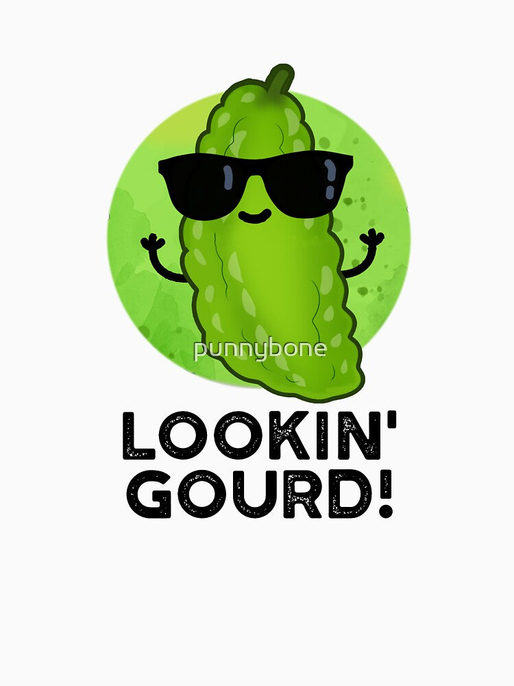 Looking Gourd Cute Cool Veggie Pun by punnybone