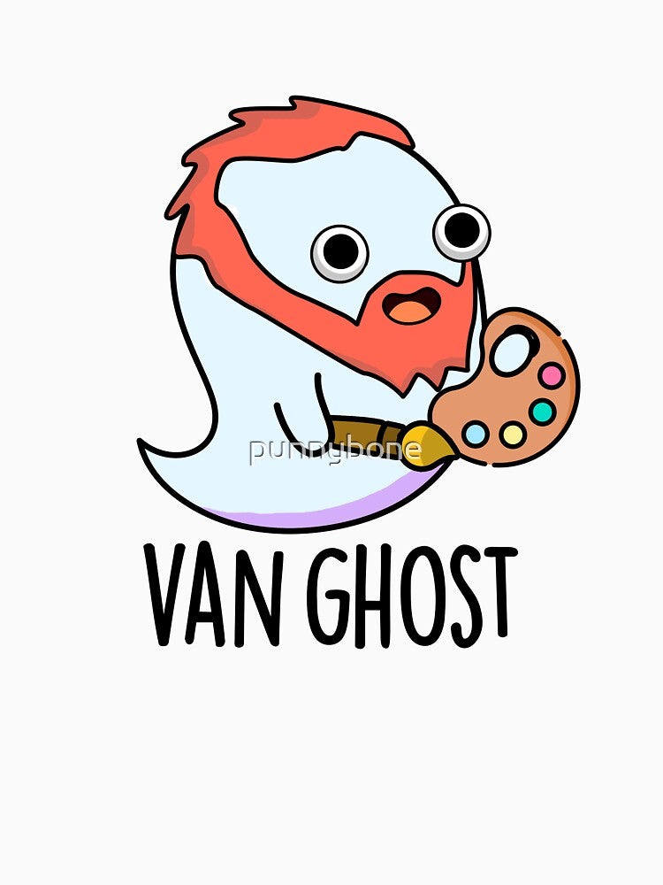 Van Ghost Cute Artist Ghost Pun by punnybone