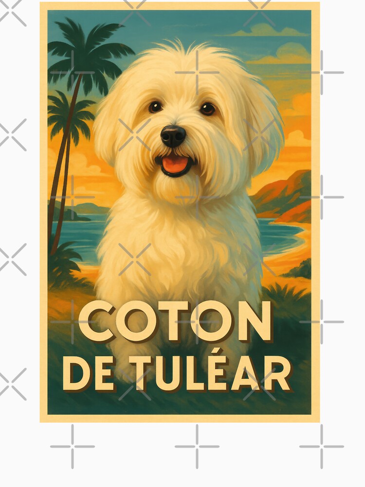 Coton de Tulear Island Art by Flying Doggo