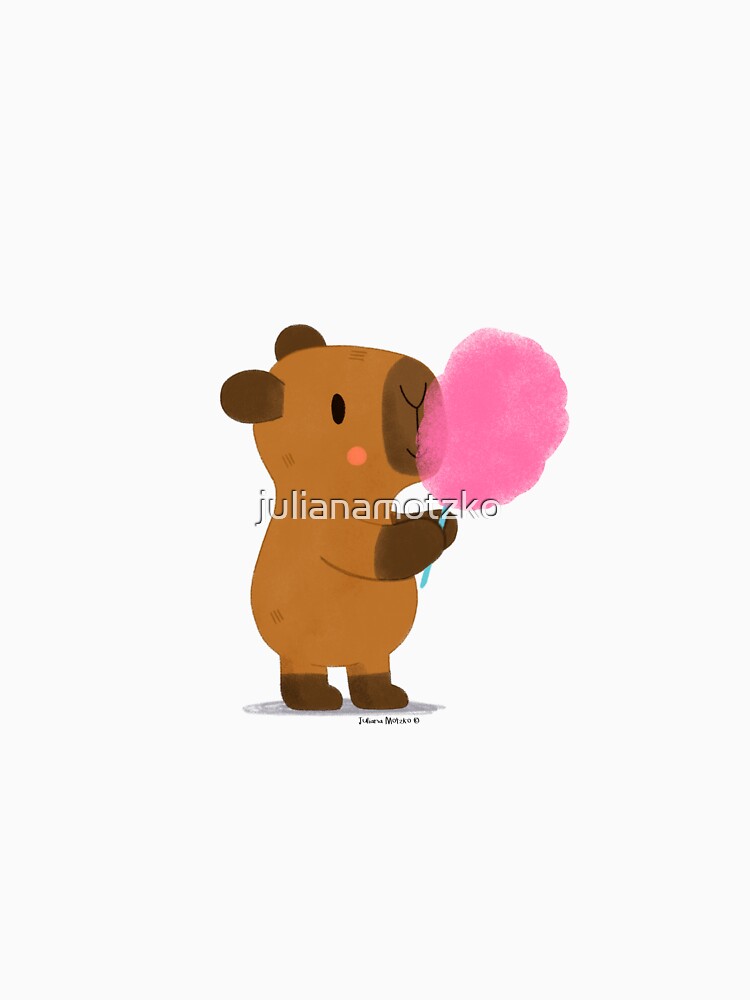 Capybara eating Cotton Candy by julianamotzko