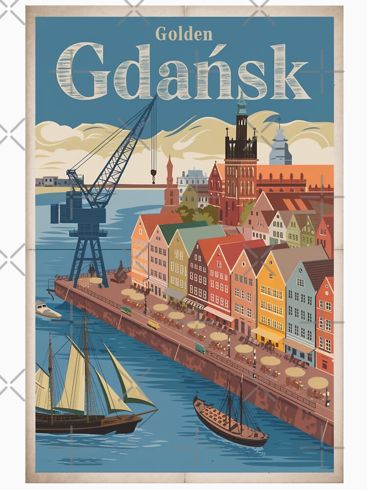 Gdansk Vintage Travel Poster by TravelerRat
