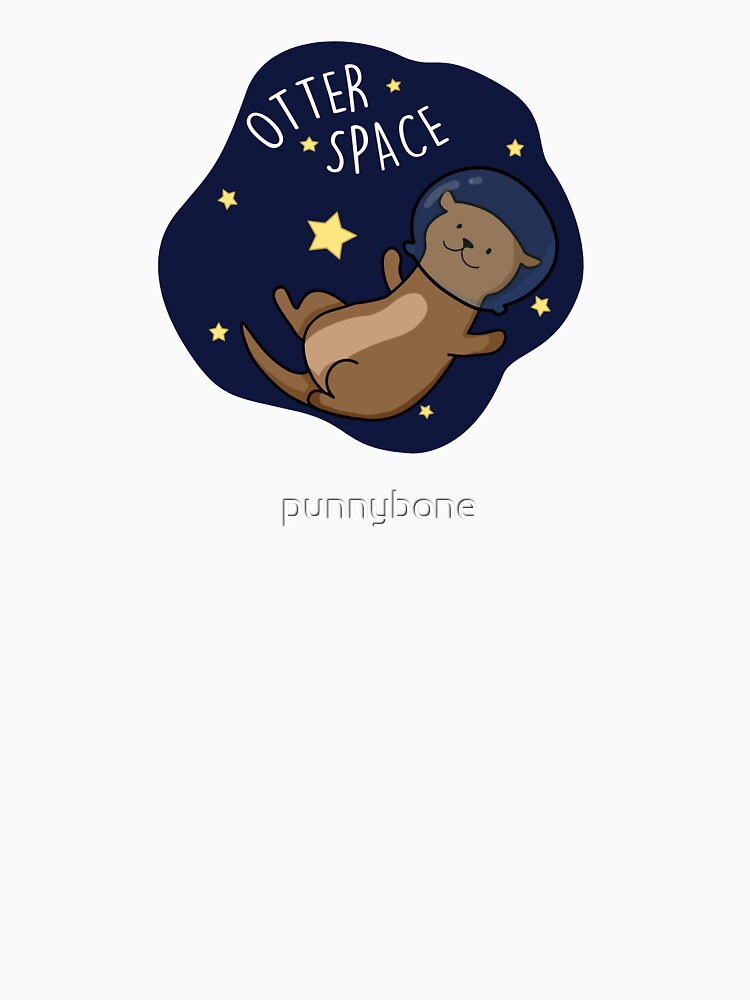 Otter Space Funny Astronaut Funny Animal Pun by punnybone
