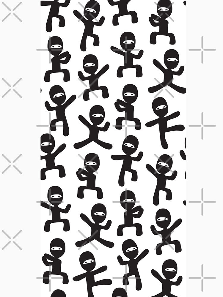 ninjas - black on white by littlearrow