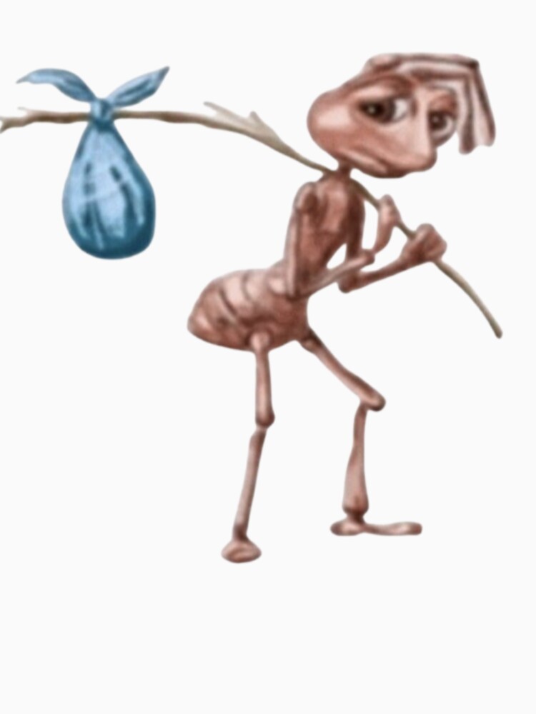 sad ant with bindle, poor ant meme by Shrewd Mood