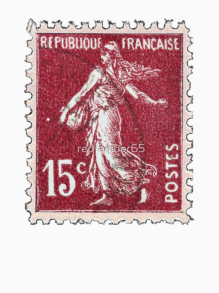 Republique Francaise Red 15c Postage Stamp by red-amber65