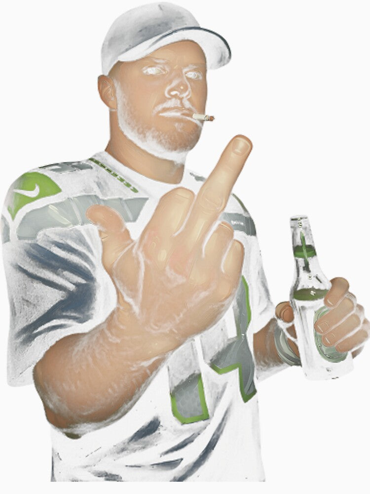 Meme Sam darnold Middle Finge bLACK 90s White by J-Mindful