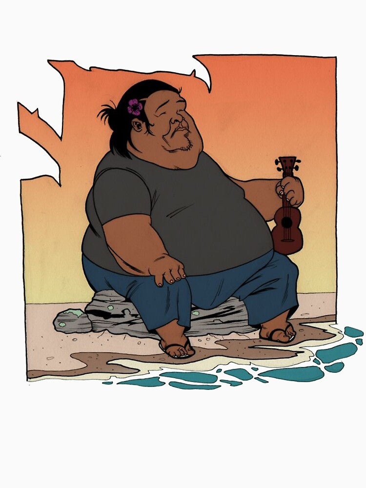 "IZ" Israel Kamakawiwoʻole Cartoon by slinkraz