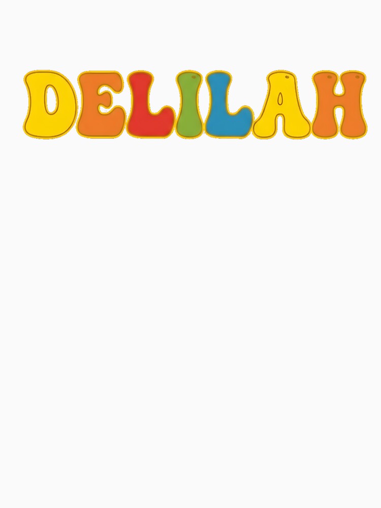 ❤️ Delilah Personalized Name Wavy Retro Shirt, Coffee Mug, Sticker Gift by HelixPedia