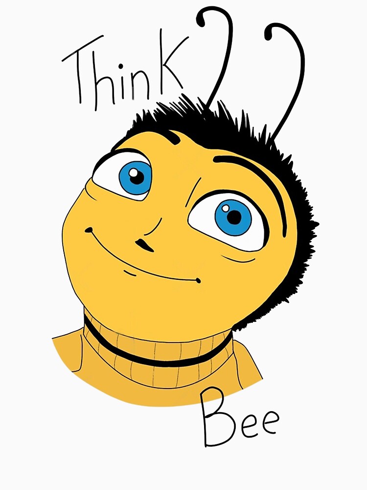 think bee meme, think bee stickers, think bee shirt For Mom Dad Kids by yota habi