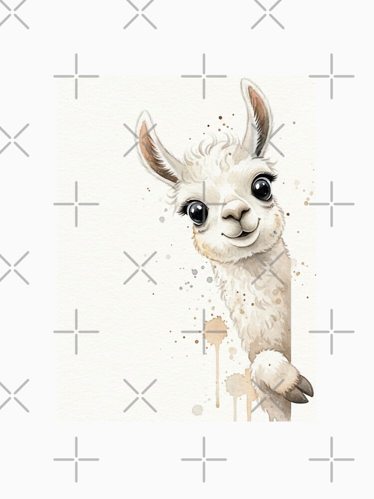Llama meme funny cute kawaii pet animal watercolor by CheeseBlueprint