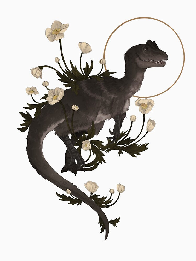 Flowery Allosaurus meme, Flowery Allosaurus stickers, Flowery Allosaurus shirt For Mom Dad Kids by yota habi