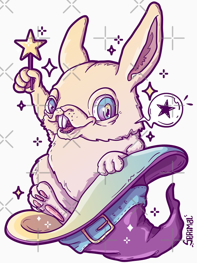 Hoppy Wizard bunny magic pun by SPIRIMAL