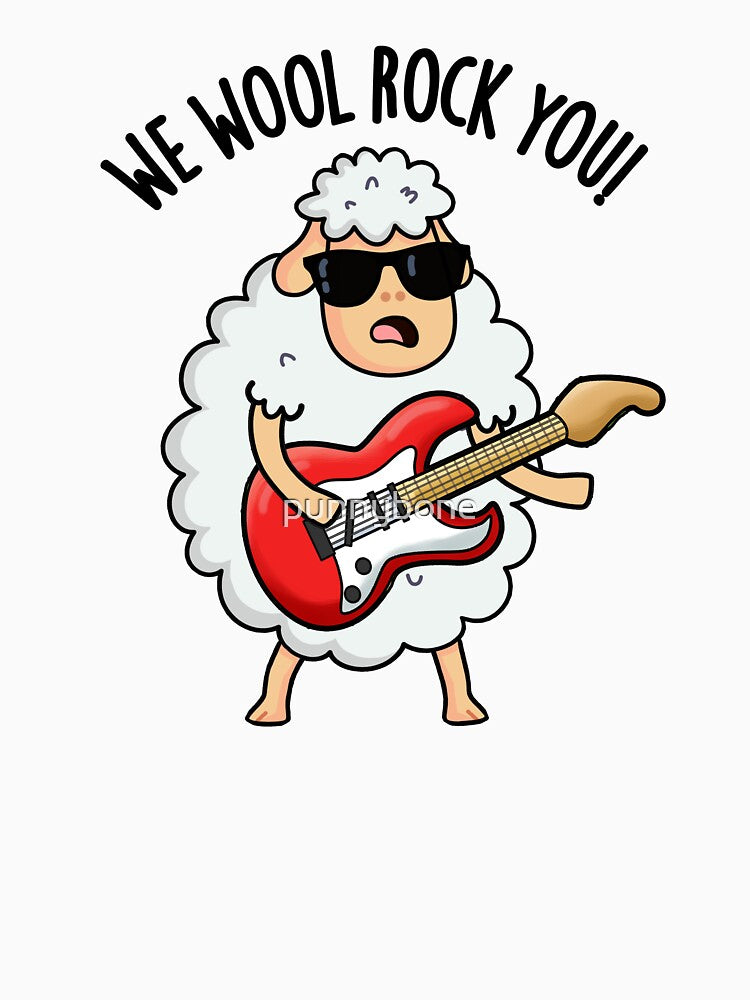 We Wool Rock You Funny Sheep Pun by punnybone