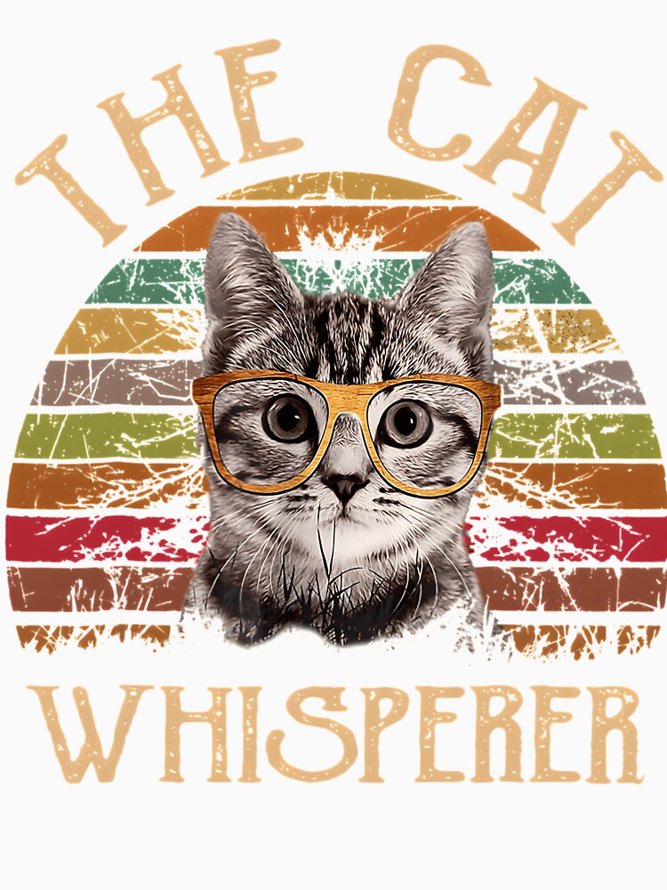The Cat Whisperer Retro Vintage Sunset Fitted by alscbcfnzbz47