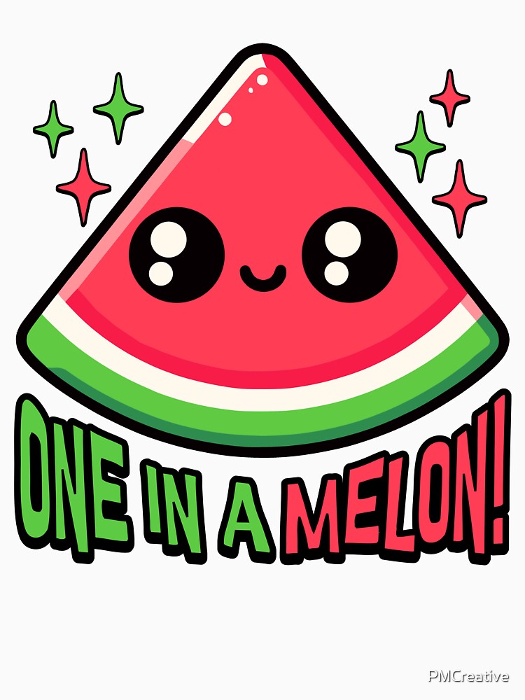One In A Melon! Cute Watermelon Pun by PMCreative