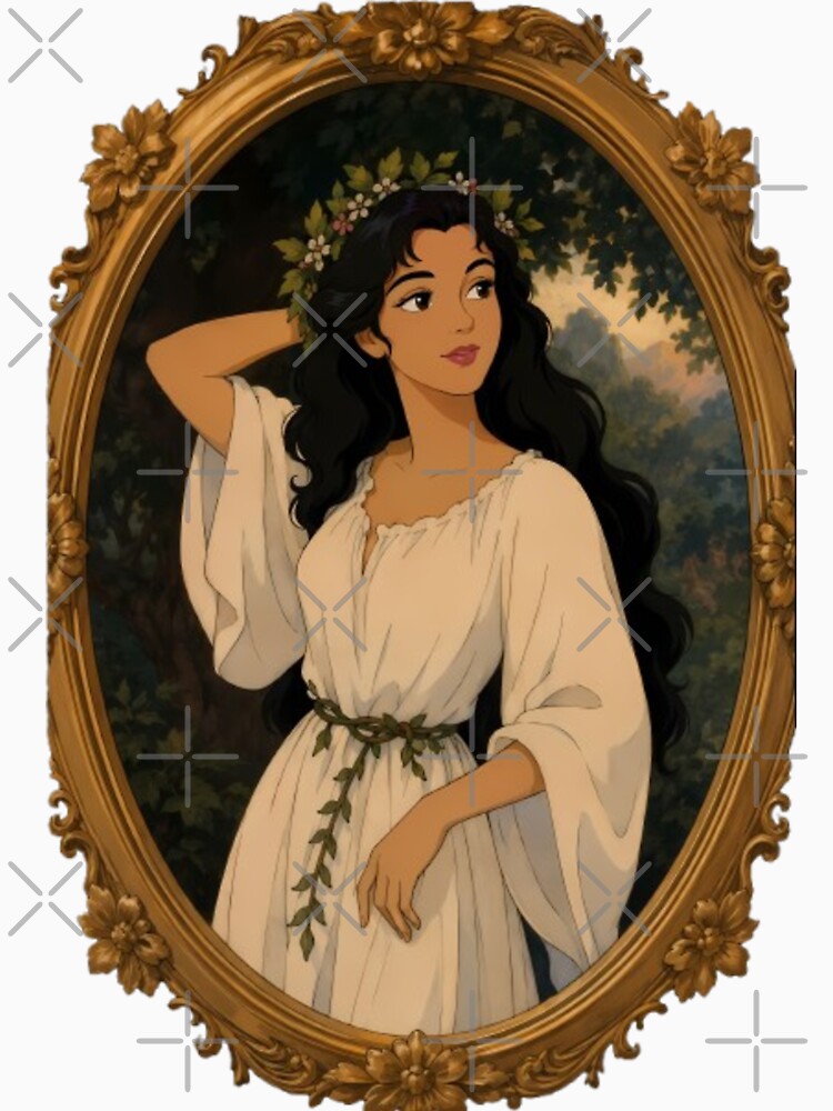 Enchanted Forest Maiden – Vintage Fantasy Portrait Art by  Hollow Moon Studios.