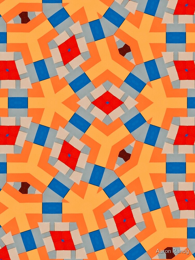 Vintage Red Blue Yellow by Aaron Randy
