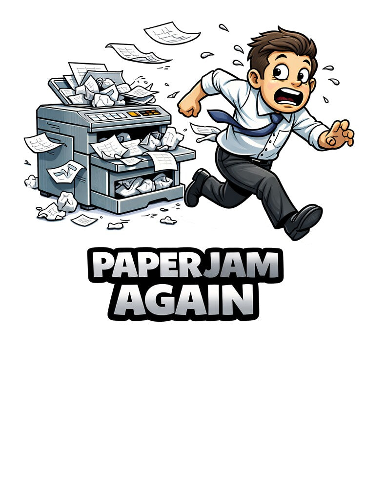 Paper Jam Again Funny Office Printer Chaos Meme by the-dovlat