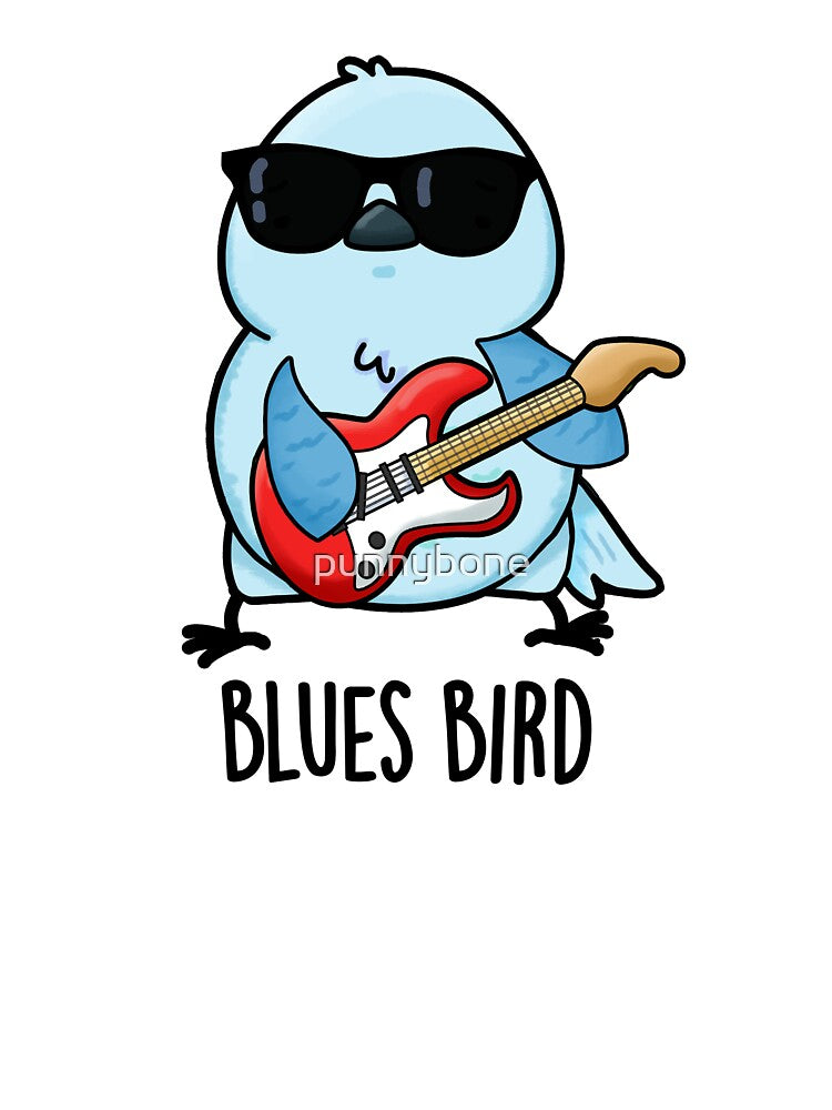 Blues Bird Funny Bluebird Pun by punnybone