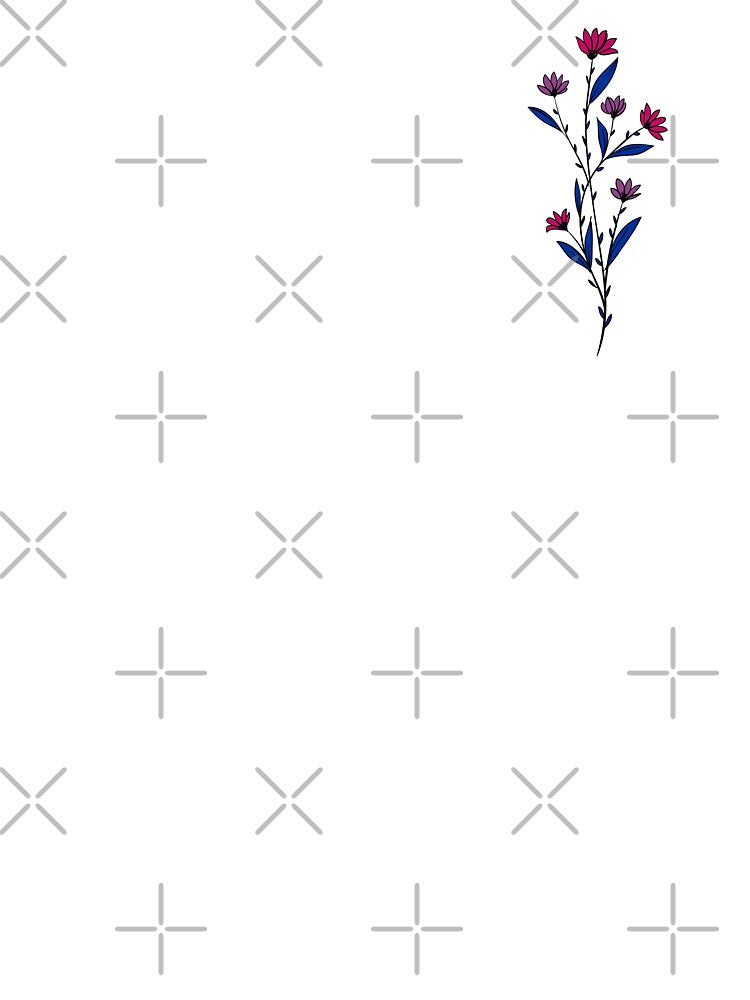 Subtle Bisexual Pride Daisy Sprig by failephant-art