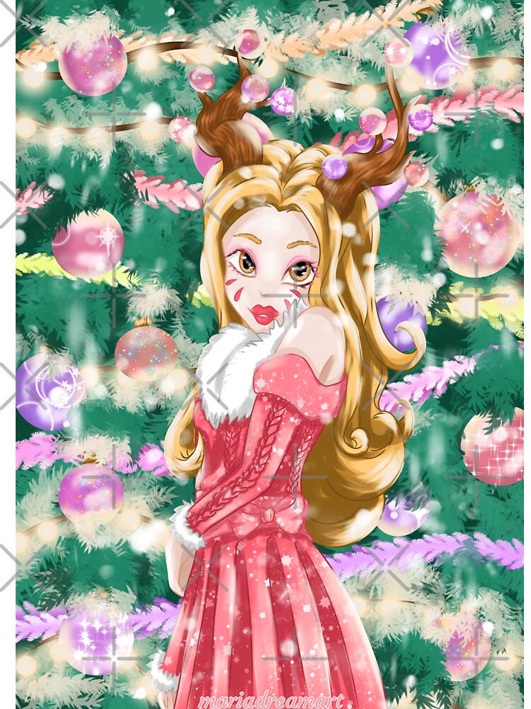 By the Christmas tree by "mariadreamart"