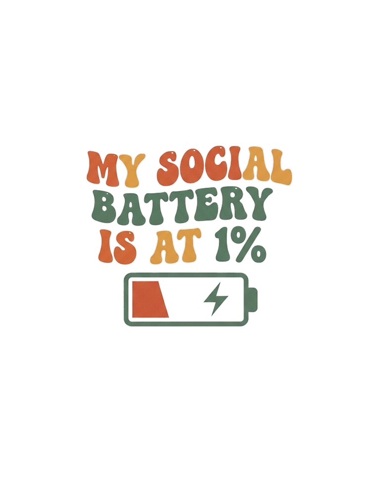 Social Battery at 1% – Funny Anti Social Tee by Jeffersonrito