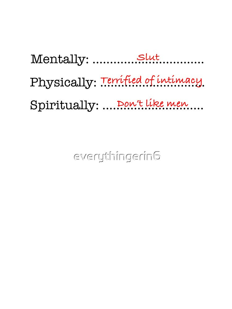 Mentally I was a slut by everythingerin6